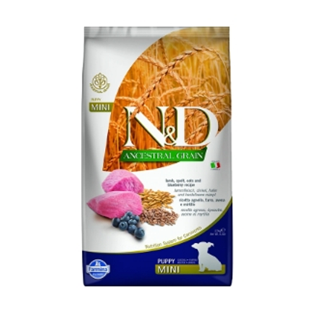 Farmina N&D Ancestral Grain Lamb and Blueberry Mini Puppy Food 5.5 lb