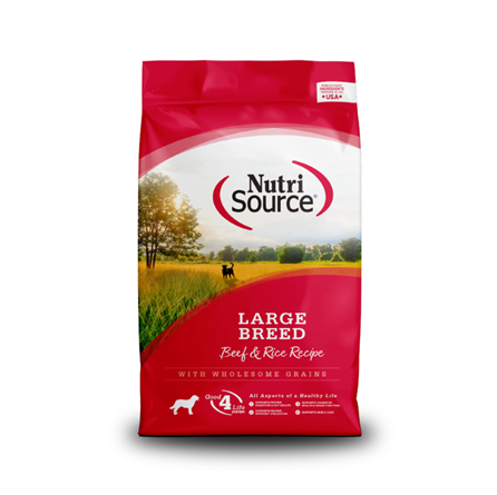NutriSource Large Breed Beef and Rice Dog Food 26 lb