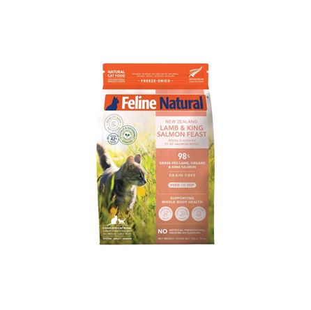 Feline Natural Freeze Dried Lamb and Salmon Feast Cat Food 11 oz