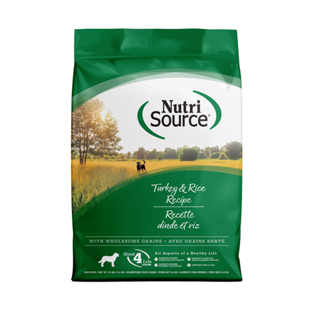 NutriSource Turkey and Rice Dog Food 12 lb