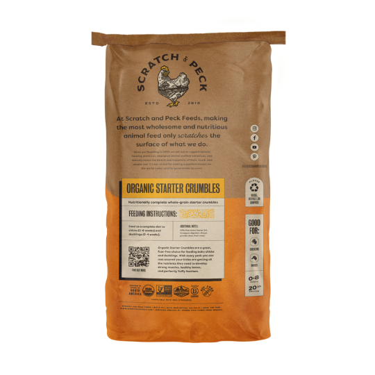 Scratch & Peck Organic Starter Crumble 35 lb