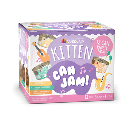 Weruva Grain Free Kitten Can Jam Variety 12 Pack Kitten food 3 oz