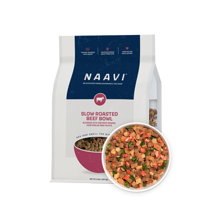 Naavi Slow Roasted Beef Bowl Dog Food 2 lb
