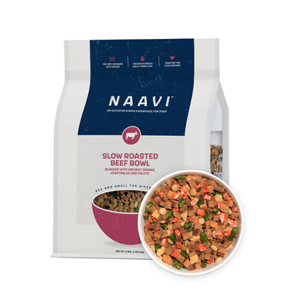 Naavi Slow Roasted Beef Bowl Dog Food 4 lb