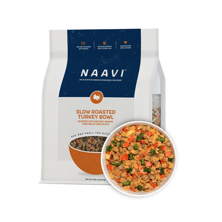 Naavi Slow Roasted Turkey Bowl Dog Food 4 lb