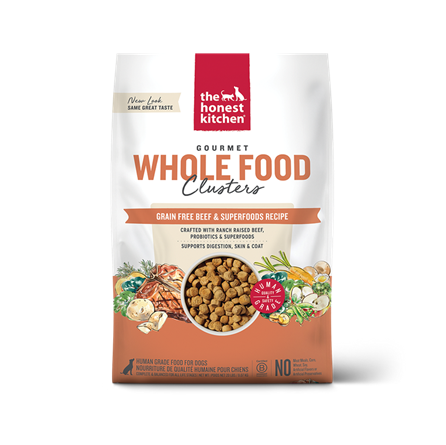 The Honest Kitchen Grain Free Whole Food Clusters Beef Dog Food 20 lb