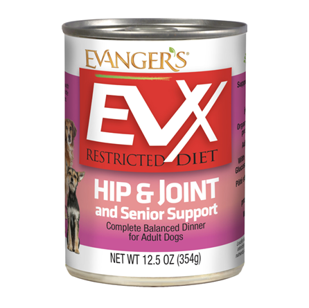 Evanger's EVx Restricted Diet Hip and Joint Senior Support Dog Food 12.5 oz