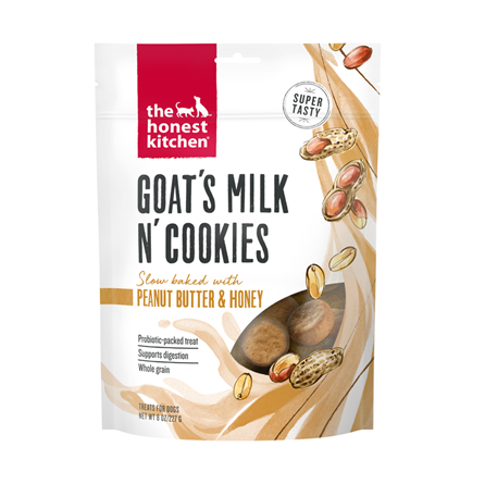 The Honest Kitchen Goat's Milk N' Cookies Peanut Butter and Honey Dog Treats oz