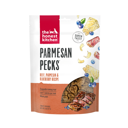 The Honest Kitchen Parmesan Pecks Beef and Blueberry Dog Treats 8 oz