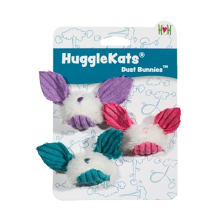 Huggle Hounds Dust Bunnies Cat Toy 3 pack