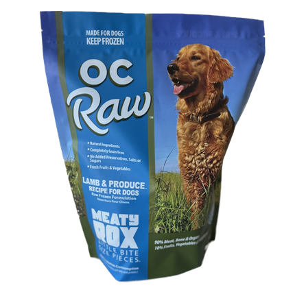 OC Raw Grain Free Lamb and Produce Meaty Rox Dog Food 3 lb