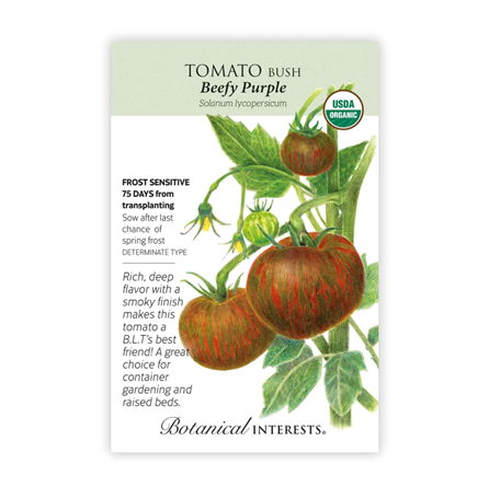 Botanical Interest Beefy Purple Bush Tomato Seeds