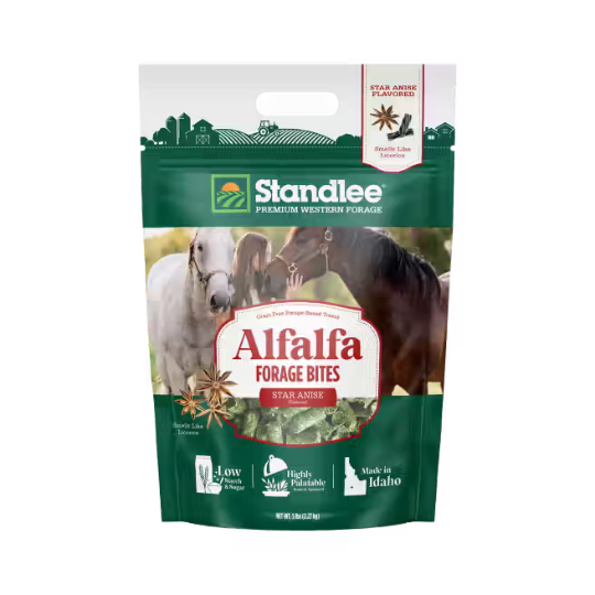 Standlee Alfalfa Forage Bites Star Anise Flavored Horse Treats 5lbs