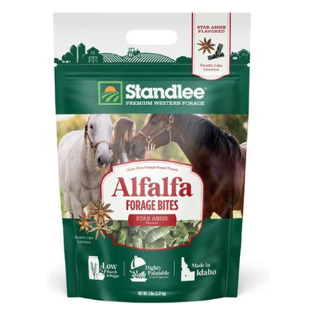 Standlee Alfalfa Forage Bites Star Anise Flavored Horse Treats 5 lb