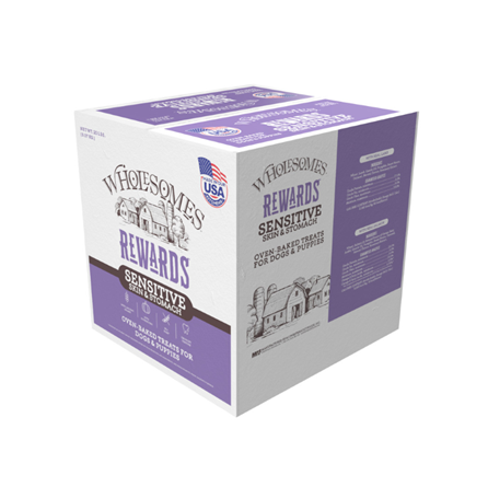 Wholesomes Rewards Sensitive Skin and Stomach Lamb Dog Biscuits 20 lbs