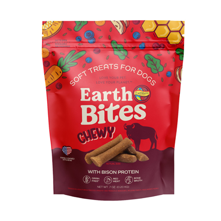 Earthborn Holistic EarthBites Grain Free Bison Chewy Dog Treats 7 oz