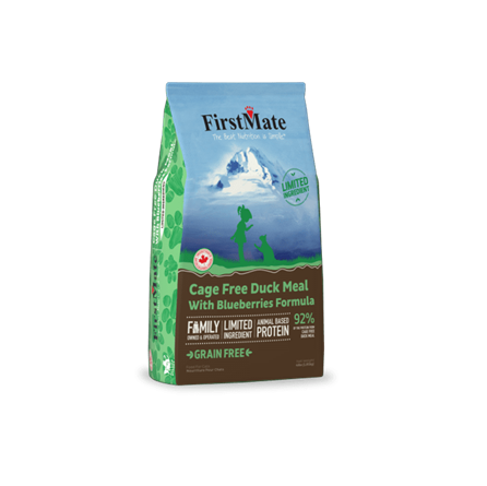 First Mate Grain Free Duck Meal and Blueberries Cat Food 1 lb