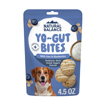 Natural Balance Yo-Gut Bites Oats and Blueberries Dog Treats 4.5 oz