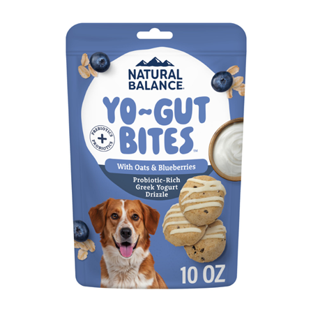Natural Balance Yo-Gut Bites Oats and Blueberries Dog Treats 10 oz