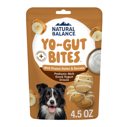 Natural Balance Yo-Gut Bites Peanut Butter and Banana Dog Treats 4.5 oz