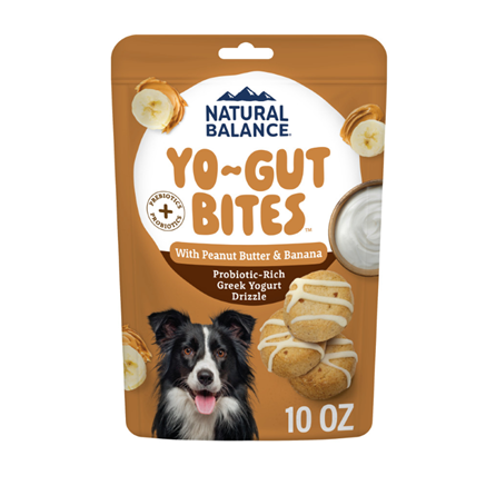 Natural Balance Yo-Gut Bites Peanut Butter and Banana Dog Treats 10 oz