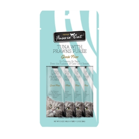 Fussie Cat Grain Free Tuna with Prawn Puree Cat Treat 2 oz