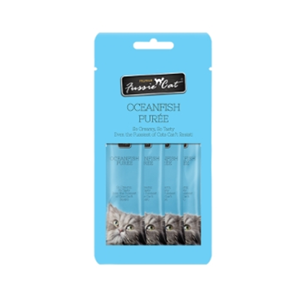 Fussie Cat Oceanfish Puree Cat Treat 2 oz