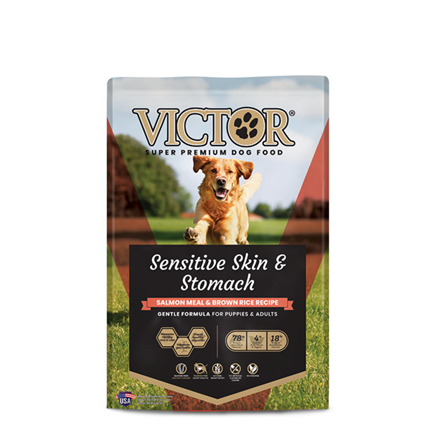 Victor Sensitive Skin and Stomach Salmon and Brown Rice Dog Food 15 lb