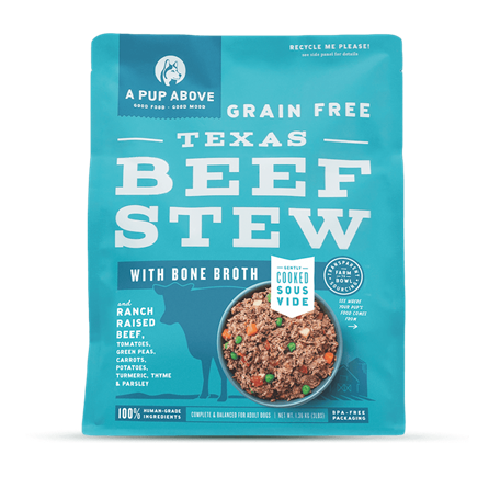 A Pup Above Frozen Grain Free Texas Beef Stew Dog Food 3 lb