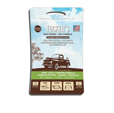 Tucker's Raw Frozen Pork-Duck-Pumpkin Dog Food 6 lb