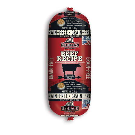 Redbarn Grain Free Beef Roll Dog Food 3 lb