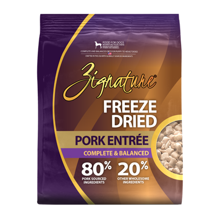 Zignature Freeze Dried Pork Entree Dog Food 25 oz