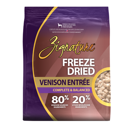 Zignature Freeze Dried Venison Entree Dog Food 4 oz