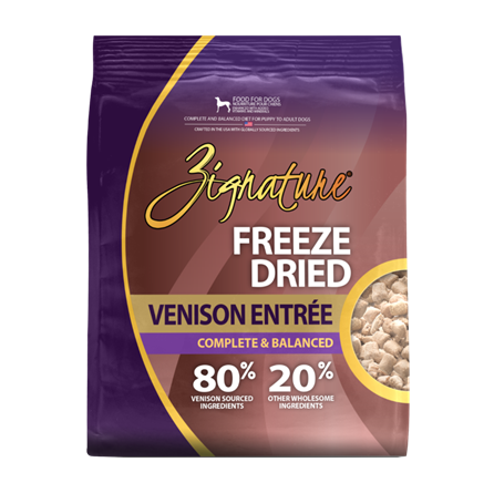 Zignature Freeze Dried Venison Entree Dog Food 25 oz