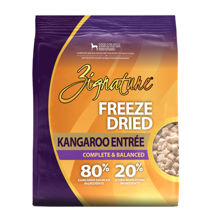 Zignature Freeze Dried Kangaroo Entree Dog Food 4 oz