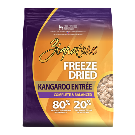 Zignature Freeze Dried Kangaroo Entree Dog Food 25 oz