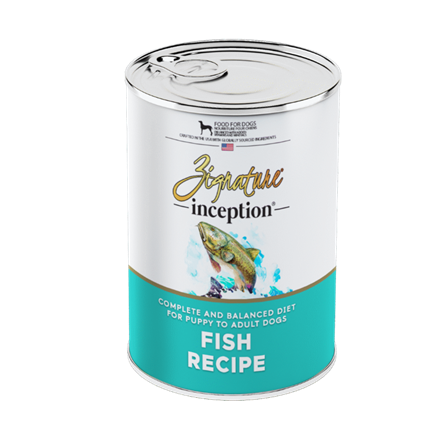 Zignature Inception Fish Recipe Dog food 13 oz can