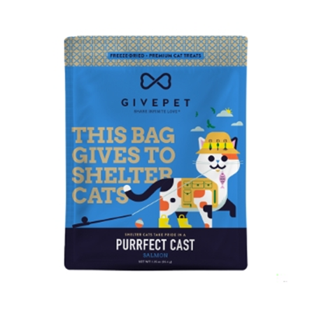 GivePet Freeze Dried Grain Free Purrfect Cast Cat Treats 1.25 oz