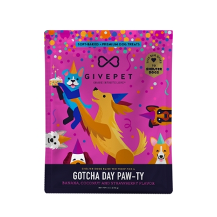 GivePet Soft-Bakes Gotcha Day Paw-ty Dog Treats 6 oz