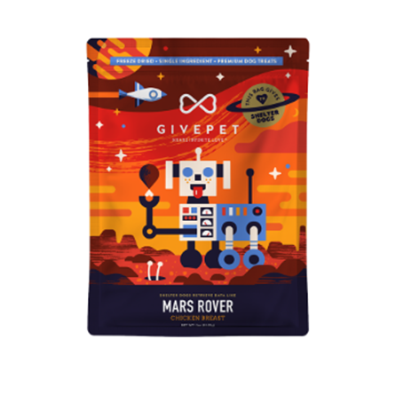 GivePet Freeze Dried Grain Free Mars Rover Dog Treats 3 oz