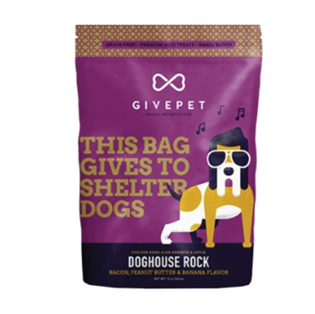 GivePet Grain Free Doghouse Rock Baked Dog Biscuits 11 oz