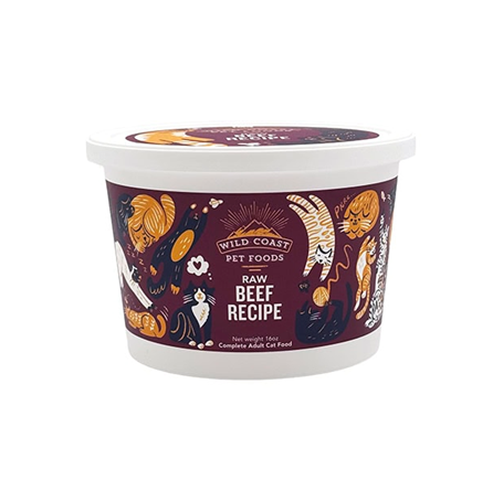 WIld Coast Raw Grain Free Beef Cat Food 16 oz
