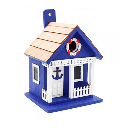 Songbird Essentials Navy Coastal Cabana Bird house