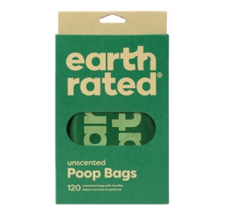 Earth Rated Unscented Easy Tie Handle Poop Bags 120 count
