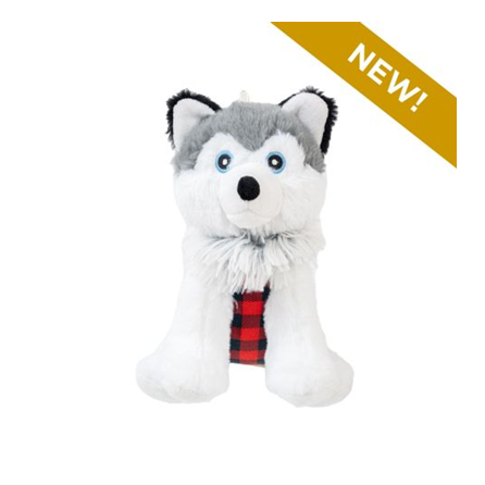 Tall Tails Holiday Husky Dog Toy