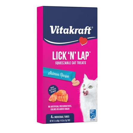 Vitakraft Lick N Lap Salmon Cat Treat 2.1 oz 4 count