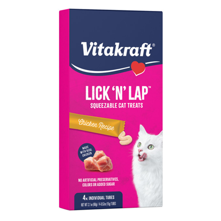 Vitakraft Lick N Lap Chicken Cat Treat 2.11 oz 4 count