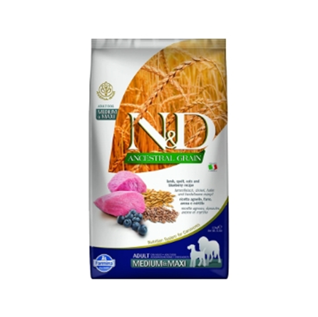 Farmina N&D Ancestral Grain Lamb and Blueberry Medium/Maxi Dago Food 5.5 lb