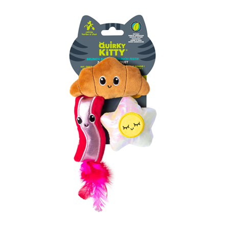 Quirky Kitty Brunch 3 Pack with Catnip Cat Toy