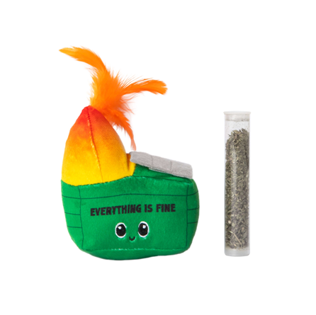 Quirky Kitty Dumpster Fire Refillable Catnip Cat Toy